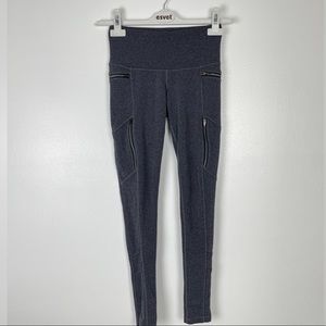 Athleta Grey Active Pants With Zipped Pockets Size XS